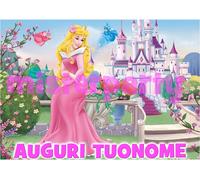 Cialda - Ostia per torte Aurora Bella Addormentata Formato grande A3 cm. 42x29