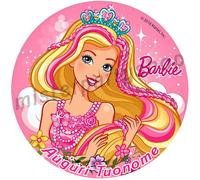 Cialda - Ostia per torte Barbie Coroncina Formato grande A3 cm. 28 diametro