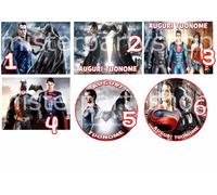 Cialda - Ostia per torte Batman Vs Superman grande A3 cm. 42x29 o 28 cm