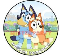 Cialda - Ostia per torte Bluey Formato grande A3 cm.29 diametro circa tonda