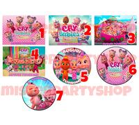 Cialda - Ostia per torte Cry Babies Magic T. Formato grande A3 cm. 42x29 o 28cm