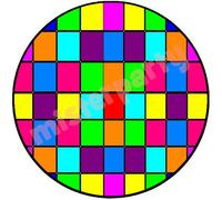 Cialda - Ostia per torte Discoteca Disco floor Formato grande A3 cm. 28 diametro