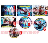 Cialda - Ostia per torte Dragon Trainer 3 Formato grande A3 cm. 42x29 o 28 cm