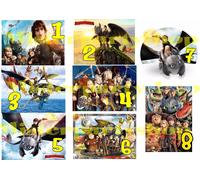 Cialda - Ostia per torte Dragon Trainer grande A3 cm. 42x29 o 28 cm