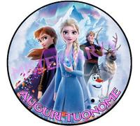 Cialda - Ostia per torte Frozen 2 Arendelle - tonda e personalizzabile A3 28 cm