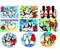 Cialda - Ostia per torte I Pinguini di Madagascar grande A3 cm. 42x29 o 28 cm