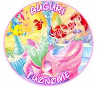 Cialda - Ostia per torte La Sirenetta m2 tonda Formato grande A3 cm. 28 diametro