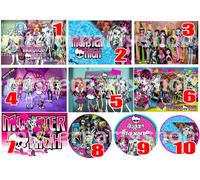 Cialda - Ostia per torte Monster High grande A3 cm. 42x29 o 28 cm