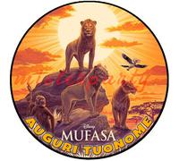 Cialda - Ostia per torte Re Leone Mufasa Formato grande A3 cm. 28 diametro