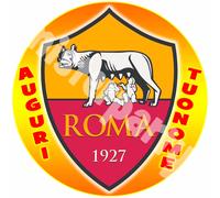 Cialda - Ostia per torte Roma Scudetto 2 Formato grande A3 cm. 42x29