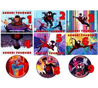 Cialda - Ostia per torte Spiderman Spider-Verse Uomo Ragno A3 cm. 42x29 o 28 cm