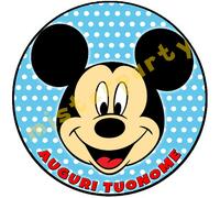 Cialda - Ostia per torte Topolino Mickey Viso Formato grande A3 cm. 28 diametro