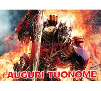Cialda - Ostia per torte Transformers 5 m1 l'Ultimo Cavaliere Formato grande A3