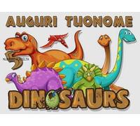 Cialda per Torta DINOSAURI Jurass World in FIBRA VEGETALE top qualita disponibile OSTIA e ZUCCHERO su richiesta (C, Fibra Vegetale)