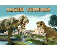 Cialda per Torta DINOSAURI Jurass World in FIBRA VEGETALE top qualita disponibile OSTIA e ZUCCHERO su richiesta (B, Fibra Vegetale)