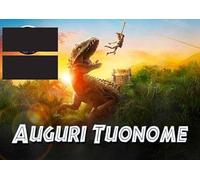 Cialda per Torta DINOSAURI Jurass World in FIBRA VEGETALE top qualita disponibile OSTIA e ZUCCHERO su richiesta (F, Fibra Vegetale)