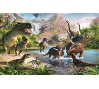 Cialda per torta DINOSAURI T-REX decorazione in pasta di zucchero personalizzata rettangolare IMG 1