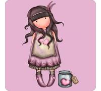 Cialda per torta tema bambola GORJUSS decorazione in pasta di zucchero personalizzata quadrata IMG 1