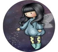 Cialda per torta tema bambola GORJUSS decorazione in pasta di zucchero personalizzata rotonda IMG 2