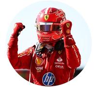 Cialda per Torte e Cupcake in Ostia a Tema F1 Formula 1, Cake Design, Cupcake Topper, Dischi Commestibili, SENZA GLUTINE (Charles Leclerc, 7)