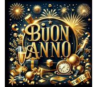 Cialda per Torte e Cupcake in Ostia a Tema Natale, Capodanno, Epifania, Cake Design, Cupcake Topper, Dischi Commestibili, SENZA GLUTINE (Capodanno, 3)