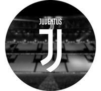 Cialda Rotonda Per Torte - Cialda in Ostia Tonda Logo Juventus Serie A - Disco di Diametro 20cm - Foglio A4 da Ritagliare (Juve m2)