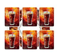 Cialde aromatizzanti 6 Pezzi Cola Gusto Tazza Multi Gusto Frutta - Anelli O Zucchero O Calorie Adatto per l'esercizio Compatibile con Tutte Le Bottiglie d'Acqua sul Mercato (Coke Flavor)