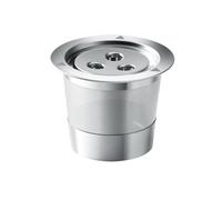 Cialde da caffè riutilizzabile, inserto filtro in acciaio , accessorio per caffè espresso a 3 fori, dettaglio in metallo staccabile, cialda con coperchio, estrazione del sapore per uso domestico