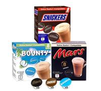 Cialde di cioccolata calda Mars, e Bounty Bevande al cioccolato (compatibili con