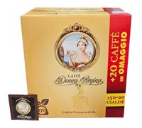 150 CIALDE + 20 OMAGGIO Caffè DONNA REGINA MISCELA FORTE Caffè Borbone