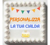 Cialde per Torte Personalizzate Quadrate 20x20cm - Foglio A4 - Ritagliabile Decorazioni Torte Compleanno Feste - Stampa Foto Immagini Messaggi su Cialda Commestibile Senza Glutine - Gluten Free