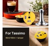 Cialde riutilizzabili per capsule di caffè iCafilas 60ML / 180ML per coperchio in silicone per filtro riutilizzabile BOSCH-s Tassimo Machine