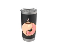Ciambella al caffè divertente equilibrio colazione Bicchiere termico in acciaio inox doppia parete
