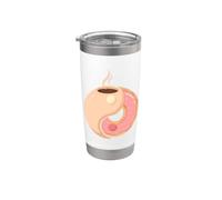 Ciambella al caffè divertente equilibrio colazione Bicchiere termico in acciaio inox doppia parete