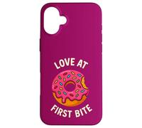 Ciambella alla fragola Love at First Bite Design Dolce Custodia per iPhone 16 Plus