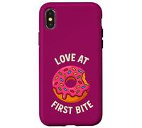 Ciambella alla fragola Love at First Bite Design Dolce Custodia per iPhone X/XS