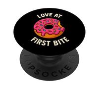 Ciambella alla fragola Love at First Bite Design Dolce PopSockets PopGrip Adesivo