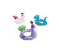 ciambella galleggiante gonfiabile per bambini animaletto 86 × 58 cm (lama, unicorno, dinosauro)