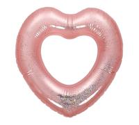 Ciambella Gonfiabile a Cuore in PVC per Piscina e Spiaggia | Bianco, Pieghevole e Facile da Gonfiare, per Divertimento Acquatico, Feste Estive e Bambine Colore Casuale