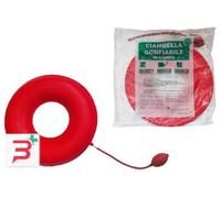 CIAMBELLA GONFIABILE PER INVALIDI IN GOMMA ROSSA TEAM DELUXE CON POMPA 43CM DIAMETRO