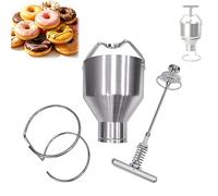 Ciambella manuale commerciale con supporto, dispenser per pastella da 3 litri con 6 livelli di spessore regolabili, forme ciambelle da 50-90 mm, 300 pezzi all'ora, adatto per bar e ristoranti