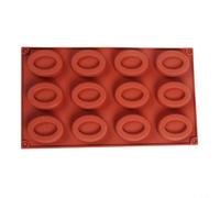 Ciambella ovale in silicone 12 fori resistente al calore Bakeware ovale
