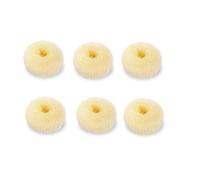 Ciambella per chignon per bambine, misura extra piccola, set da 6 pezzi, per mini chignon, per capelli corti e sottili (piccole dimensioni, 5 cm, beige)