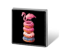 Ciambelle di fenicotteri con granelli Spille personalizzate Spilla quadrata Cravatta Abito Accessori per uomo Donna Matrimonio Compleanno