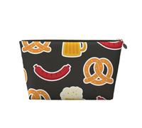 Ciambellina salata e birra, Borsa per il trucco Borsa per cosmetici Borsa da toilette da viaggio portatile Borsa da toilette