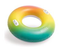 CIAMBELLONE GONFIABILE GALLEGGIANTE PISCINA MARE ARCOBALENO MANIGLIE 122CM 58202