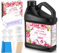 CIANBIFN Resina UV 500 g, UV Resin, Kit Resina UV Aggiornato, Trasparente Kit ConLampada UV per Gioielli, Creazione di Gioielli, Trasparente Dura, Creazione Artigianale