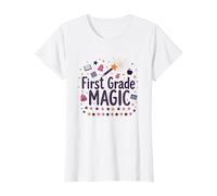 Ciao 1 ° Grado Ragazza di Prima elementare Scuola Maglietta, Donna, Bianco, 3XL