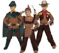 Ciao 10050-3 in 1 West: Indiano, Cow Boy, Robin Hood, 6-8 Anni, Marrone/Verde