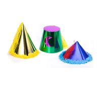 Ciao 70567 Set 36 Cappellini adulto in carta metallizzata, diversi modelli, multicolore